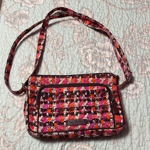 Vera Bradley Pink & Orange Plaid Crossbody Bag